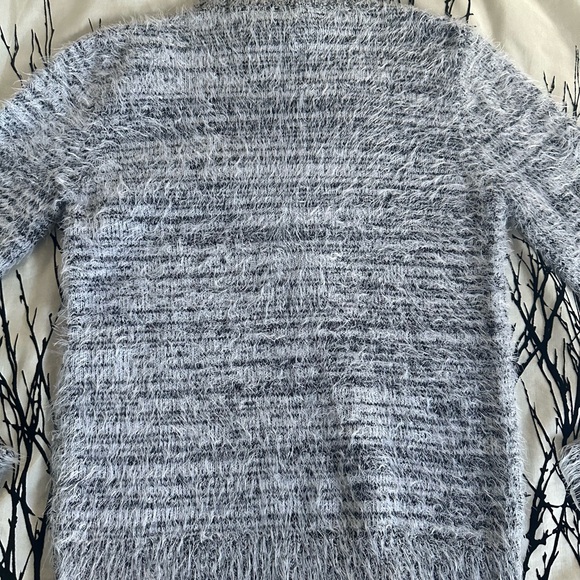 Philosophy gray eyelash mock neck sweater, nylon acrylic wool blend, medium - Picture 10 of 15